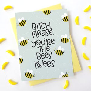 BEES KNEES - FUNNY ILLUSTRATED GREETING CARD