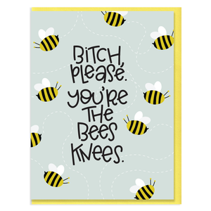 BEES KNEES - FUNNY ILLUSTRATED GREETING CARD