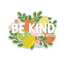 Load image into Gallery viewer, BE KIND FLORAL 3X3 ILLUSTRATED VINYL STICKER
