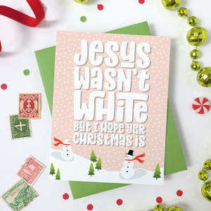 WHITE CHRISTMAS - FUNNY ILLUSTRATED GREETING CARD