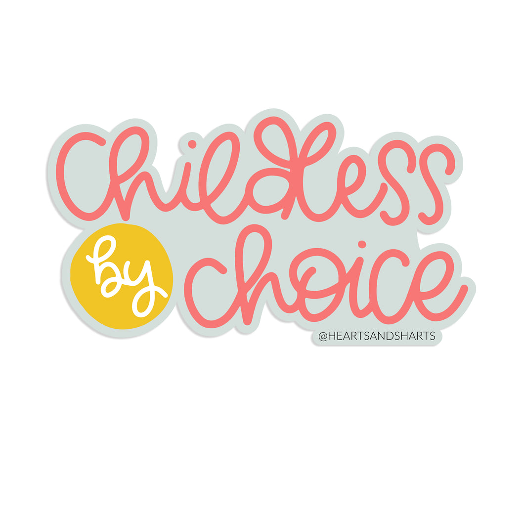 CHILDLESS BY CHOICE ILLUSTRATED VINYL STICKER