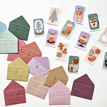 Load image into Gallery viewer, MICRO NOTES - 8 TINY NOTECARDS + 8 COORDINATING, NON-SEALING, TINY ENVELOPES

