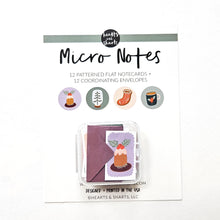 Load image into Gallery viewer, MICRO NOTES - 8 TINY NOTECARDS + 8 COORDINATING, NON-SEALING, TINY ENVELOPES
