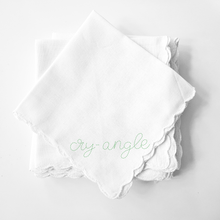 Load image into Gallery viewer, CRY-ANGLE - SCALLOPED COTTON HANKERCHIEF
