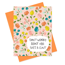 Load image into Gallery viewer, C FLORAL - FUNNY ILLUSTRATED GREETING CARD
