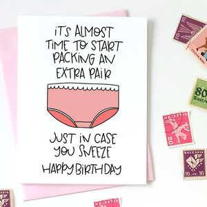 EXTRA PAIR - FUNNY ILLUSTRATED GREETING CARD