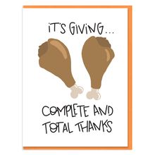 Load image into Gallery viewer, GIVING THANKS - FUNNY ILLUSTRATED GREETING CARD
