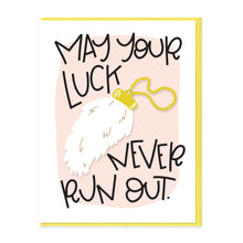 Load image into Gallery viewer, LUCKY RABBIT&#39;S FOOT - FUNNY ILLUSTRATED GREETING CARD
