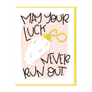 LUCKY RABBIT'S FOOT - FUNNY ILLUSTRATED GREETING CARD