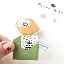 Load image into Gallery viewer, MICRO NOTES - 8 TINY NOTECARDS + 8 COORDINATING, NON-SEALING, TINY ENVELOPES
