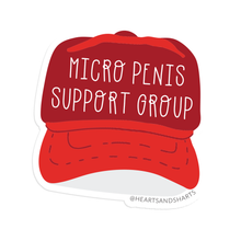 Load image into Gallery viewer, MICRO-MAGA HAT 3X3 ILLUSTRATED VINYL STICKER

