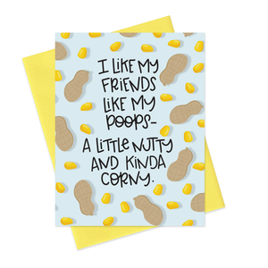 CORNY AND NUTTY - FUNNY ILLUSTRATED GREETING CARD