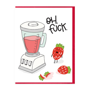 OH F BERRY - FUNNY ILLUSTRATED GREETING CARD