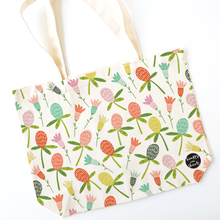 Load image into Gallery viewer, Floral READ THIS Eco-Friendly Cotton Canvas Tote - Durable, Reusable
