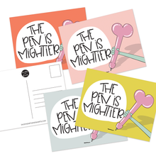 Load image into Gallery viewer, PEN IS MIGHTIER POSTCARD SET
