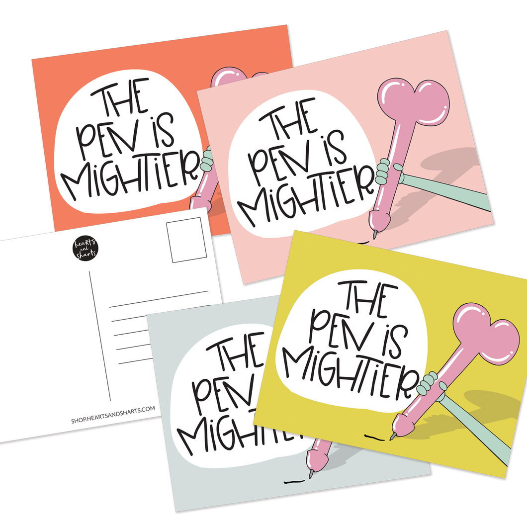 PEN IS MIGHTIER POSTCARD SET