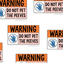 Load image into Gallery viewer, PET THE PEEVES 3X3 ILLUSTRATED VINYL STICKER
