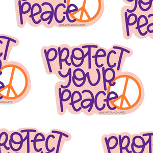 PROTECT YOUR PEACE ILLUSTRATED VINYL STICKER