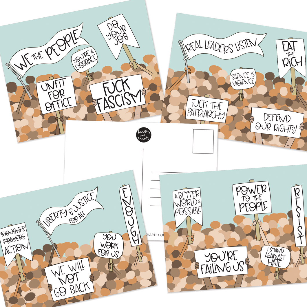 PROTEST POSTCARD SET
