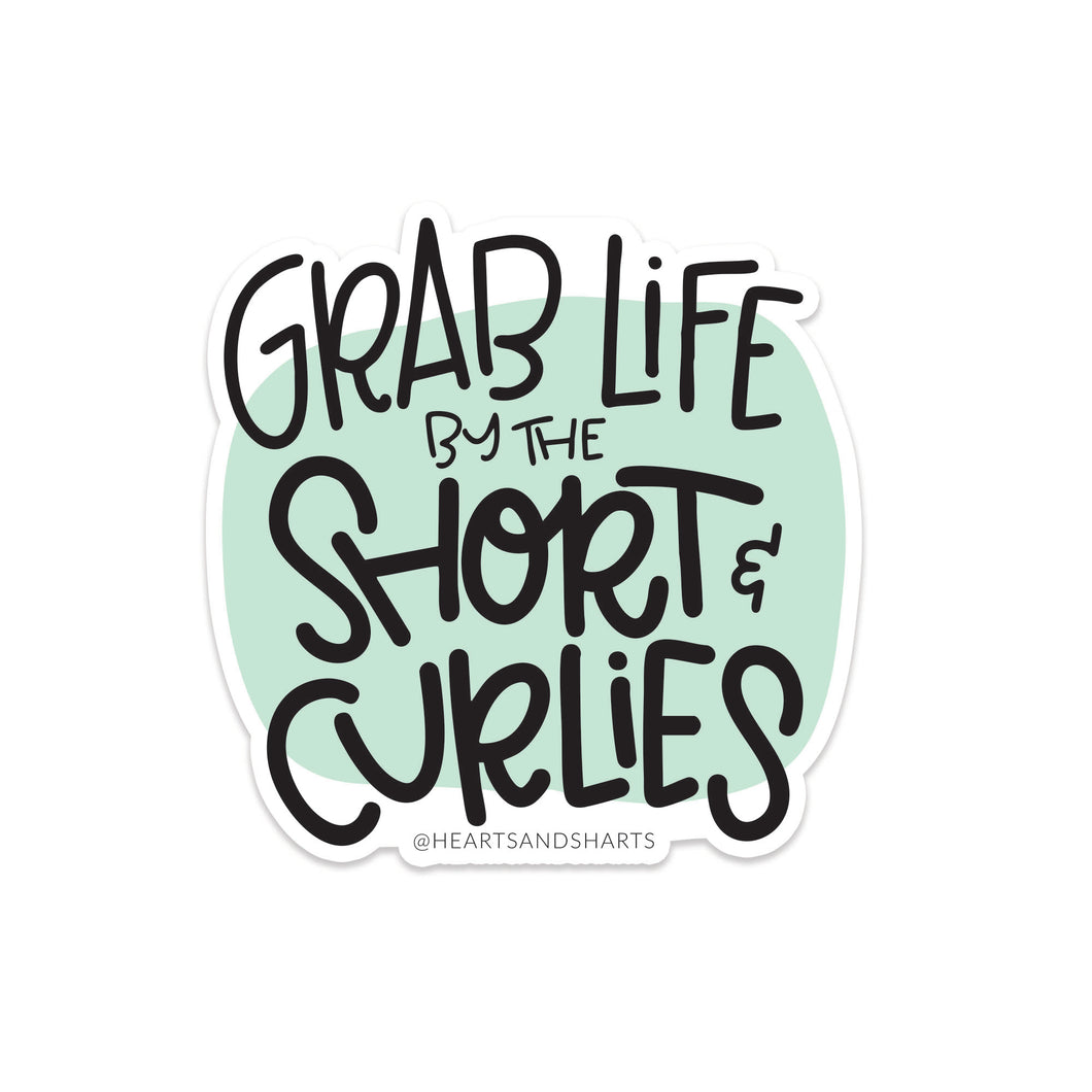 SHORT AND CURLIES 3X3 ILLUSTRATED VINYL STICKER