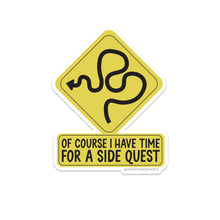 Load image into Gallery viewer, SIDEQUEST 3X3 ILLUSTRATED VINYL STICKER
