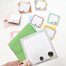 Load image into Gallery viewer, TEENY WEENIES -  8 SMALL NOTECARDS + 8 COORDINATING, SEALING, 2X2 ENVELOPES
