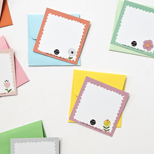 TEENY WEENIES -  8 SMALL NOTECARDS + 8 COORDINATING, SEALING, 2X2 ENVELOPES