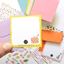 Load image into Gallery viewer, BIRTHDAY TEENY WEENIES -  8 SMALL NOTECARDS + 8 COORDINATING, SEALING, 2X2 ENVELOPES
