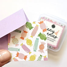 Load image into Gallery viewer, BIRTHDAY TEENY WEENIES -  8 SMALL NOTECARDS + 8 COORDINATING, SEALING, 2X2 ENVELOPES
