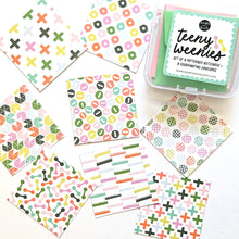 Load image into Gallery viewer, BRIGHT SHAPES TEENY WEENIES -  8 SMALL NOTECARDS + 8 COORDINATING, SEALING, 2X2 ENVELOPES

