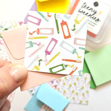 Load image into Gallery viewer, TOOTH FAIRY TEENY WEENIES -  8 SMALL NOTECARDS + 8 COORDINATING, SEALING, 2X2 ENVELOPES
