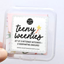 Load image into Gallery viewer, TOOTH FAIRY TEENY WEENIES -  8 SMALL NOTECARDS + 8 COORDINATING, SEALING, 2X2 ENVELOPES
