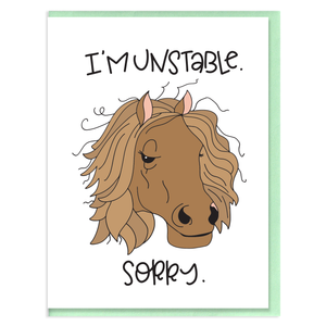 UNSTABLE - FUNNY ILLUSTRATED GREETING CARD