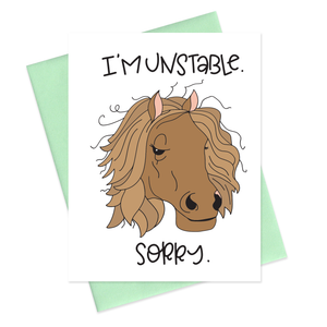 UNSTABLE - FUNNY ILLUSTRATED GREETING CARD