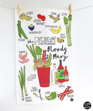 Load image into Gallery viewer, PERFECT BLOODY MARY RECIPE TEA TOWEL
