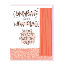 Load image into Gallery viewer, CARPET MATCH THE DRAPES - FUNNY ILLUSTRATED GREETING CARD

