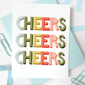 CHEERS - FUNNY ILLUSTRATED GREETING CARD