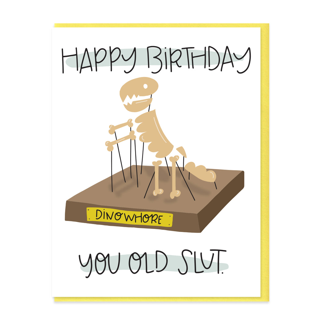 DINO - FUNNY ILLUSTRATED GREETING CARD