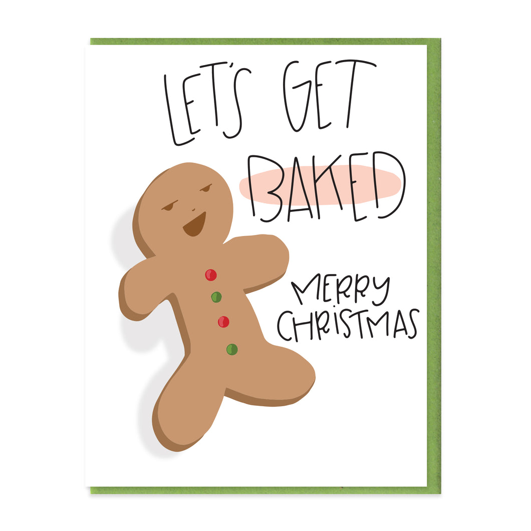 LET'S GET BAKED - FUNNY ILLUSTRATED GREETING CARD