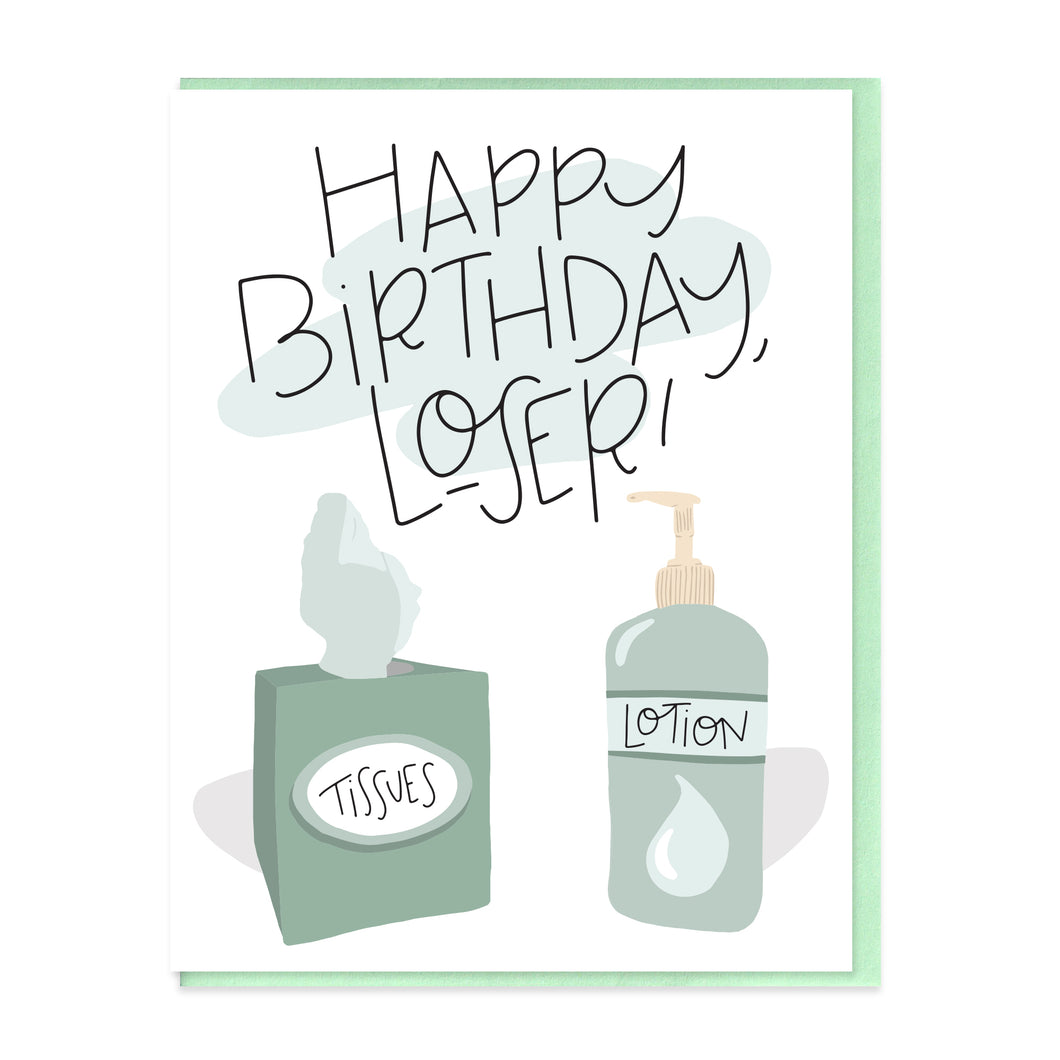 HBD LOSER - FUNNY ILLUSTRATED GREETING CARD