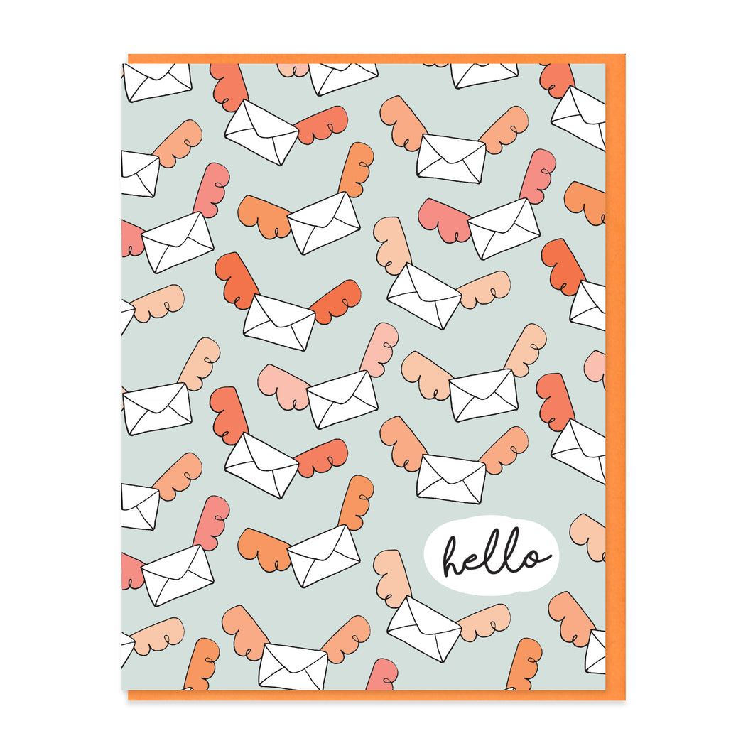 HELLO - FUNNY ILLUSTRATED GREETING CARD
