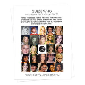 GUESS WHO: RH ORIGINAL FACES **INSTANT DOWNLOAD**