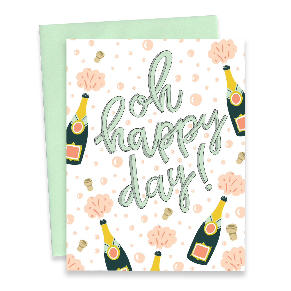 OH HAPPY DAY - FUNNY ILLUSTRATED GREETING CARD