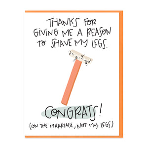 REASON TO SHAVE - FUNNY ILLUSTRATED GREETING CARD