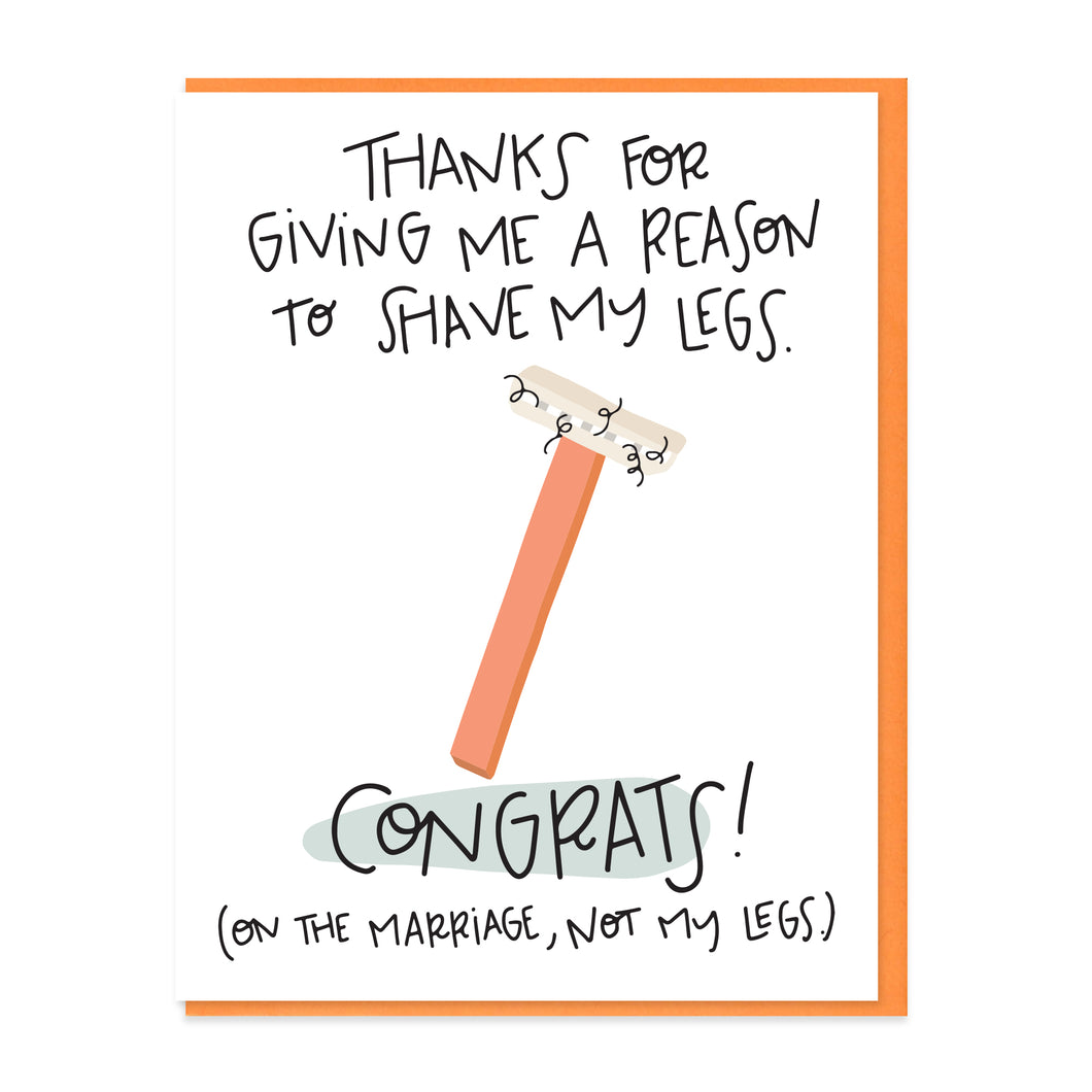REASON TO SHAVE - FUNNY ILLUSTRATED GREETING CARD