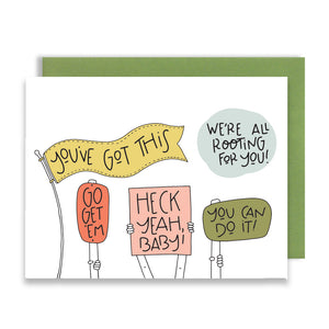 ROOTING FOR YOU - FUNNY ILLUSTRATED GREETING CARD