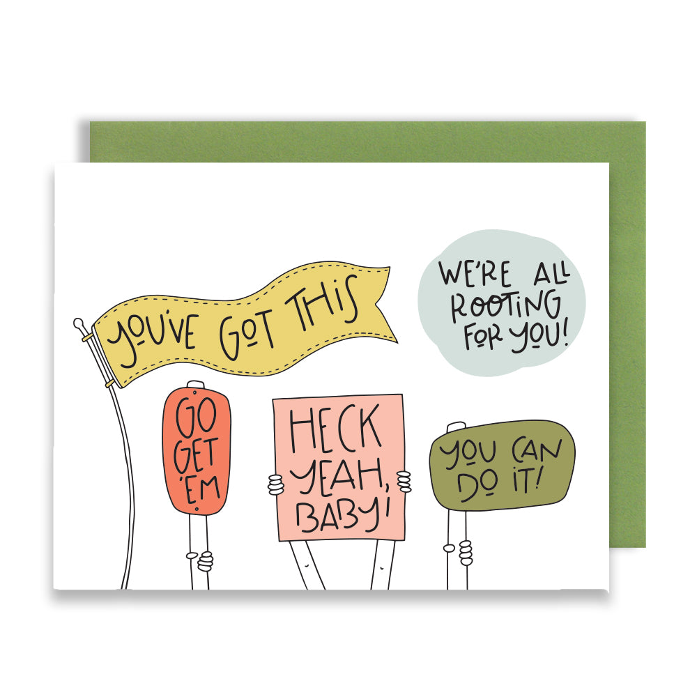 ROOTING FOR YOU - FUNNY ILLUSTRATED GREETING CARD