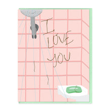 Load image into Gallery viewer, SHOWER HAIR - FUNNY ILLUSTRATED GREETING CARD
