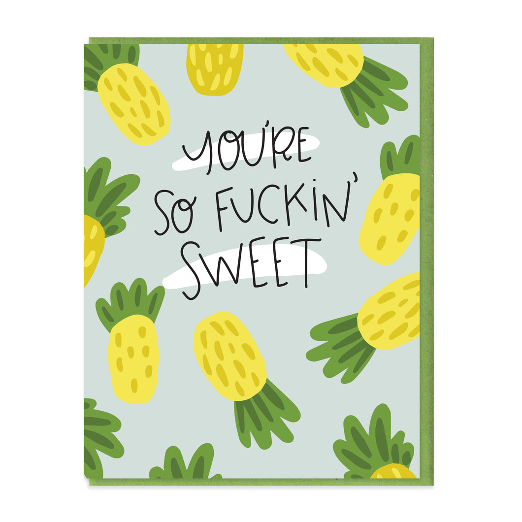 SWEET PINEAPPLE - FUNNY ILLUSTRATED GREETING CARD