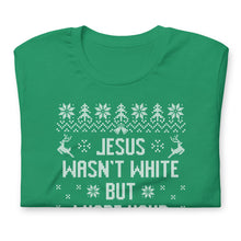 Load image into Gallery viewer, BROWN JESUS - RED/GREEN T-SHIRT

